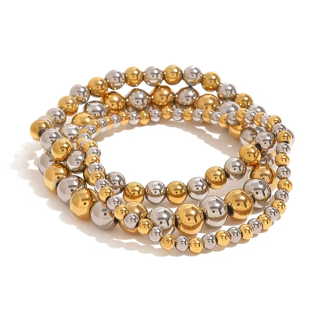 Two Tone Beaded Bracelet