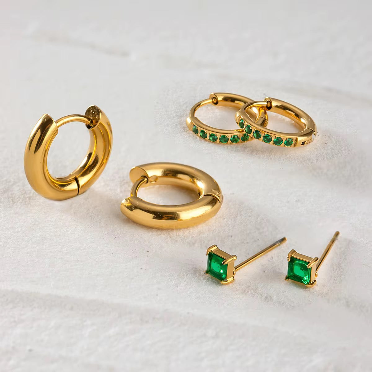 Emerald Earring Set