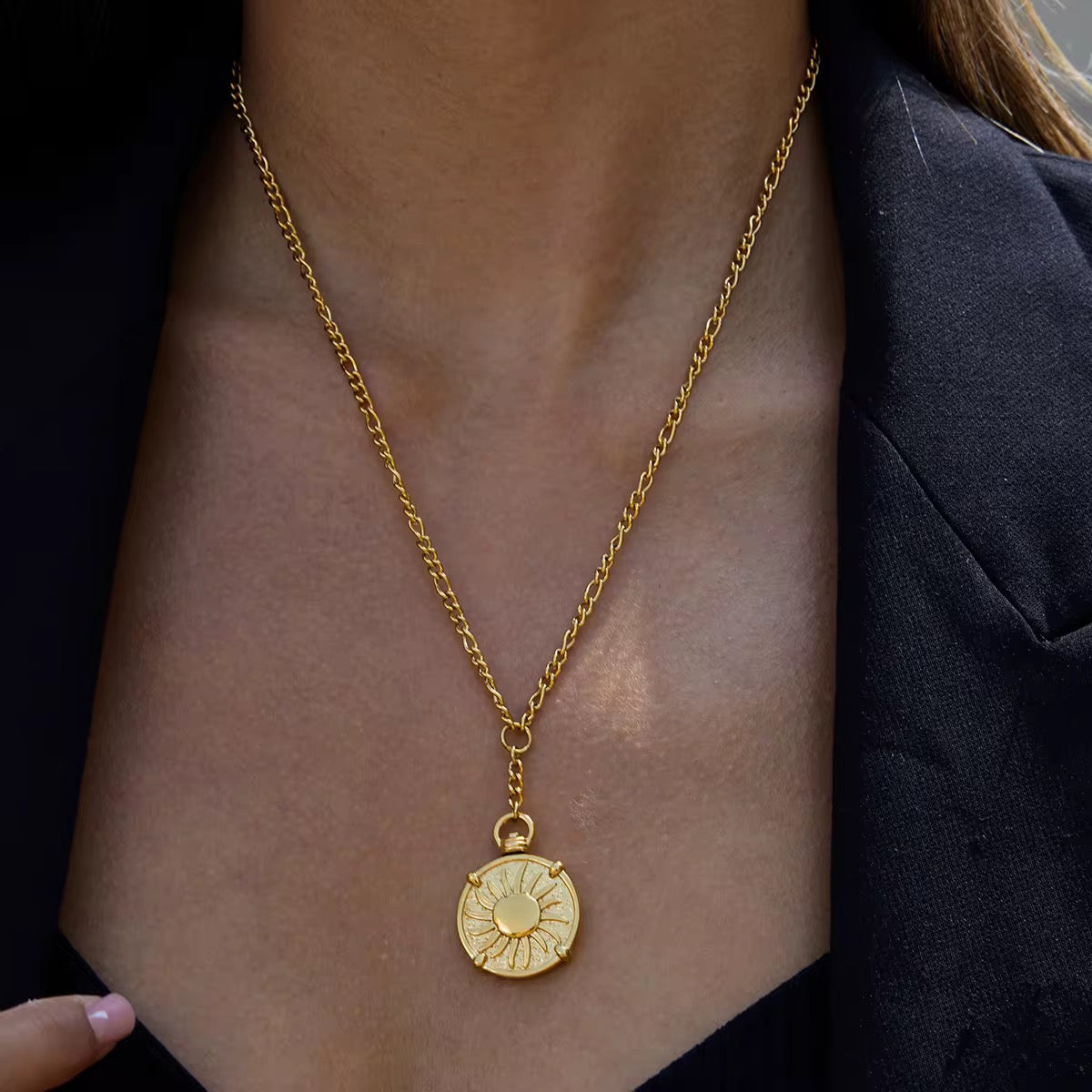 Hammered Sun Necklace