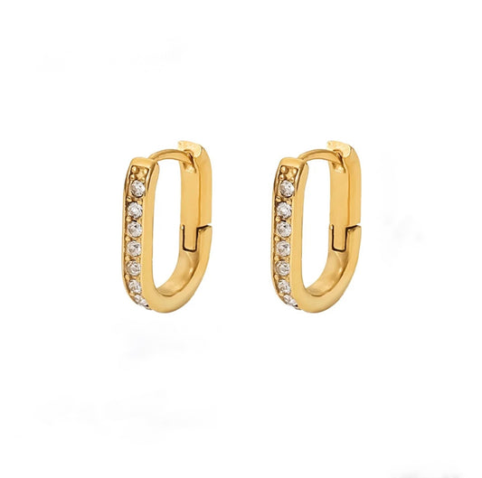 Oval Zirconia Earrings