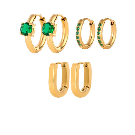 Emerald Earring Set