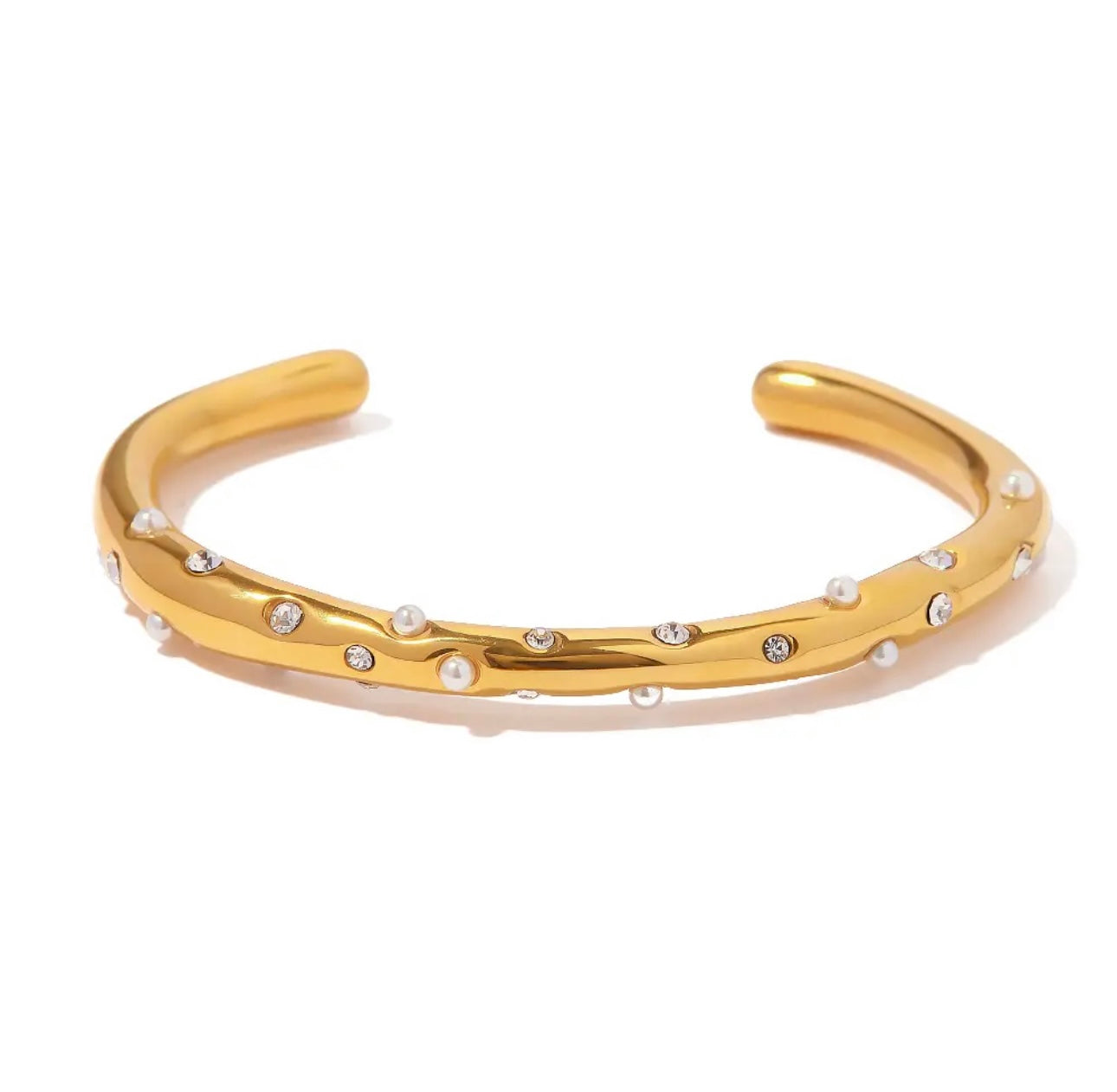 Zirconia Pearl Bangle