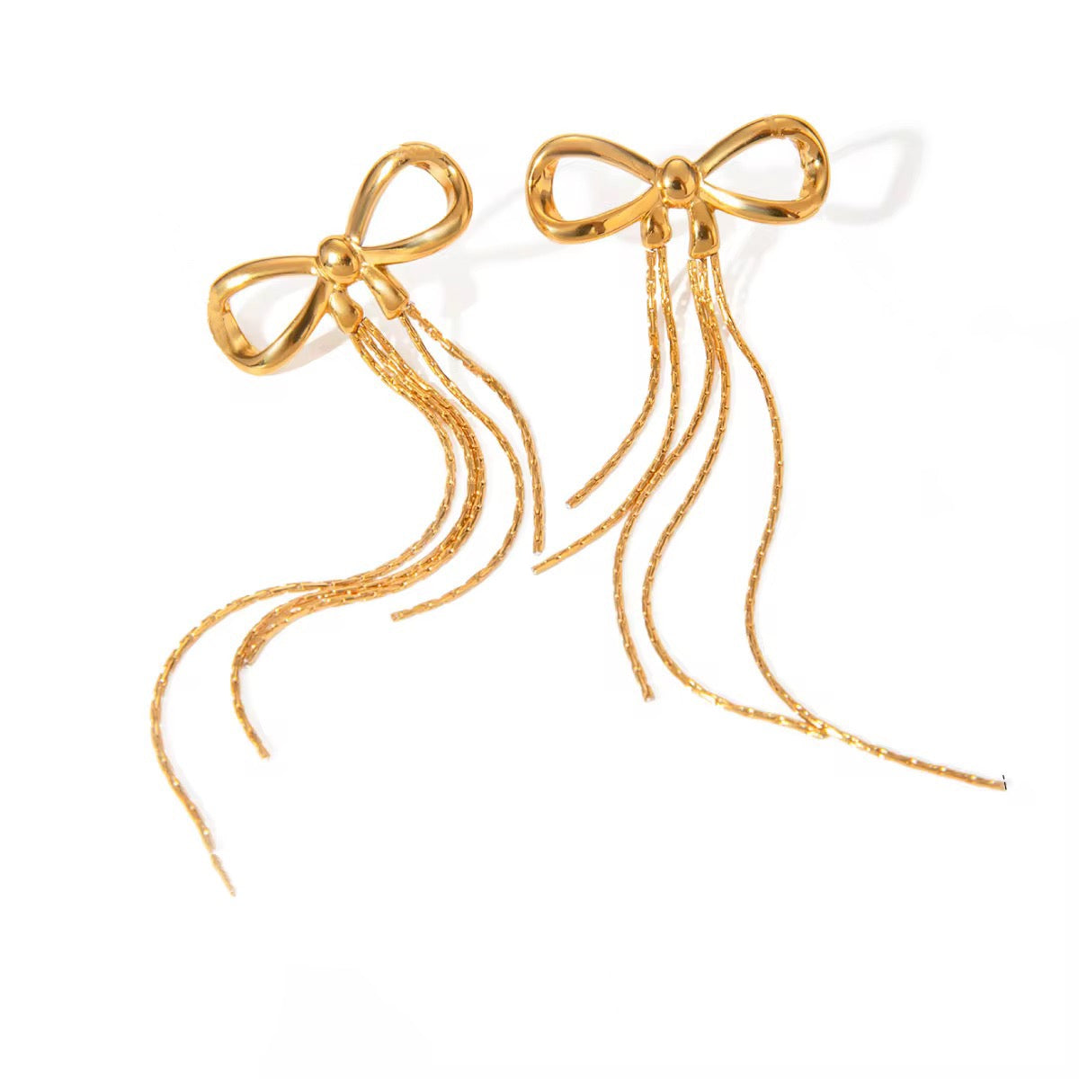 Bow Tassel Earrings | Elegant & Chic Jewelry by Nahir & Co.