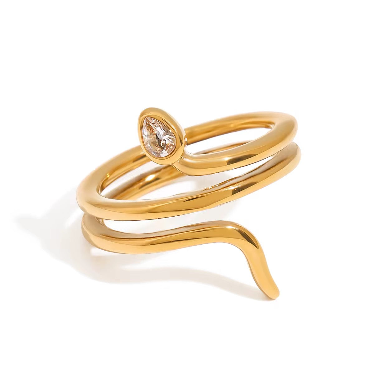 Snake Bezel Ring