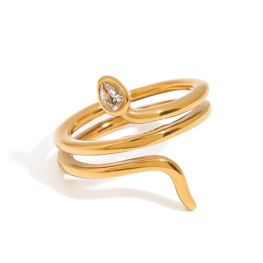 Snake Bezel Ring