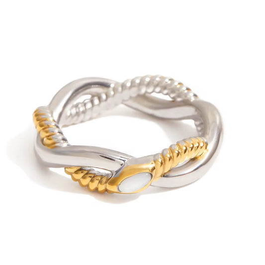 Two Tone Snake Ring