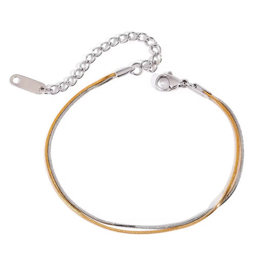 Two Tone Snake Bracelet