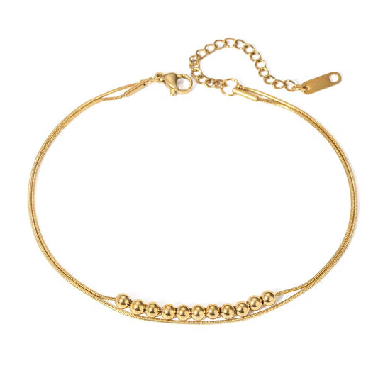 Double Beaded Anklet