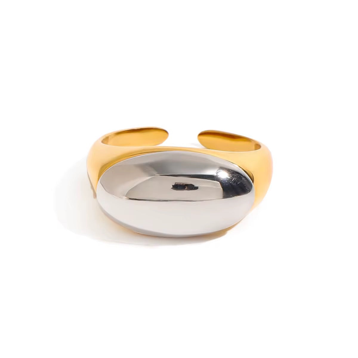 Two Tone Oval Ring
