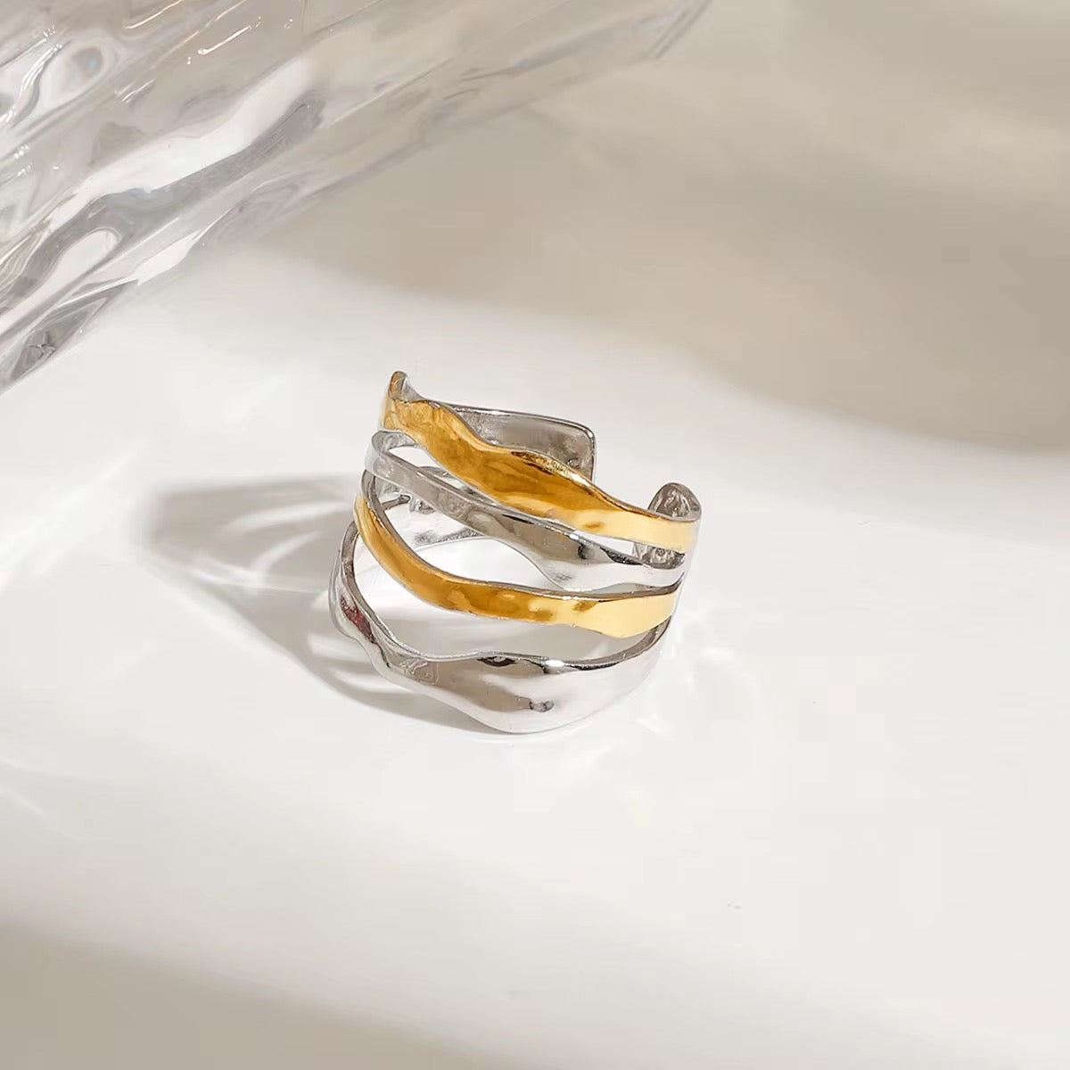 Two Tone Multi Layer Ring