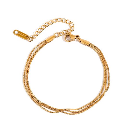 Layered Snake Bone Bracelet