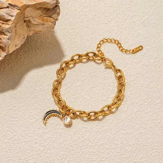 Zirconia Moon Bracelet