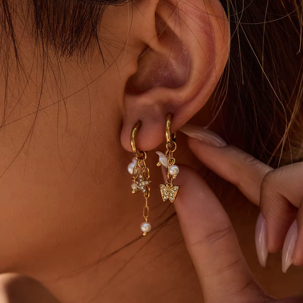 Star or Butterfly Earrings